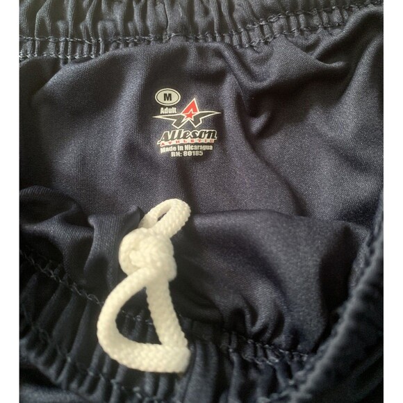 Navy Blue Nylon Running Track Shorts Alleson adult medium star RN80185 Nicaragua - Picture 3 of 4